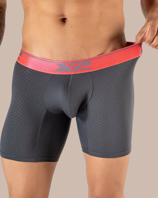 Powerful Jacquard Nylon Mid Boxer