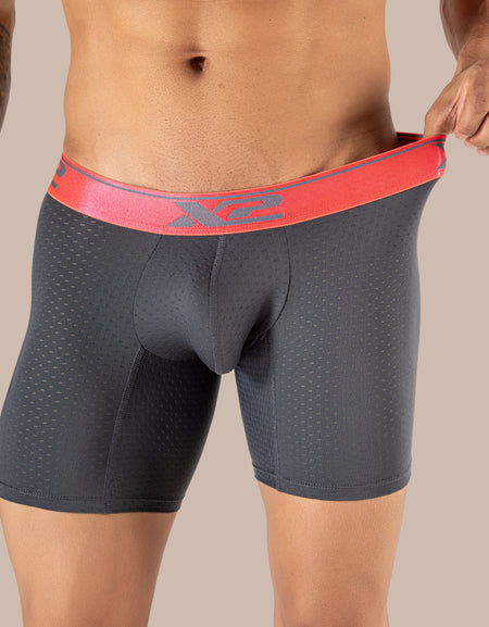Powerful Jacquard Nylon Mid Boxer