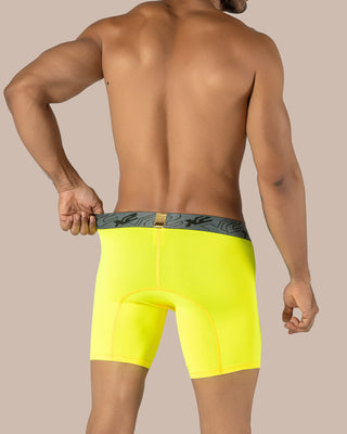 Yellow Nylon Mid Boxer