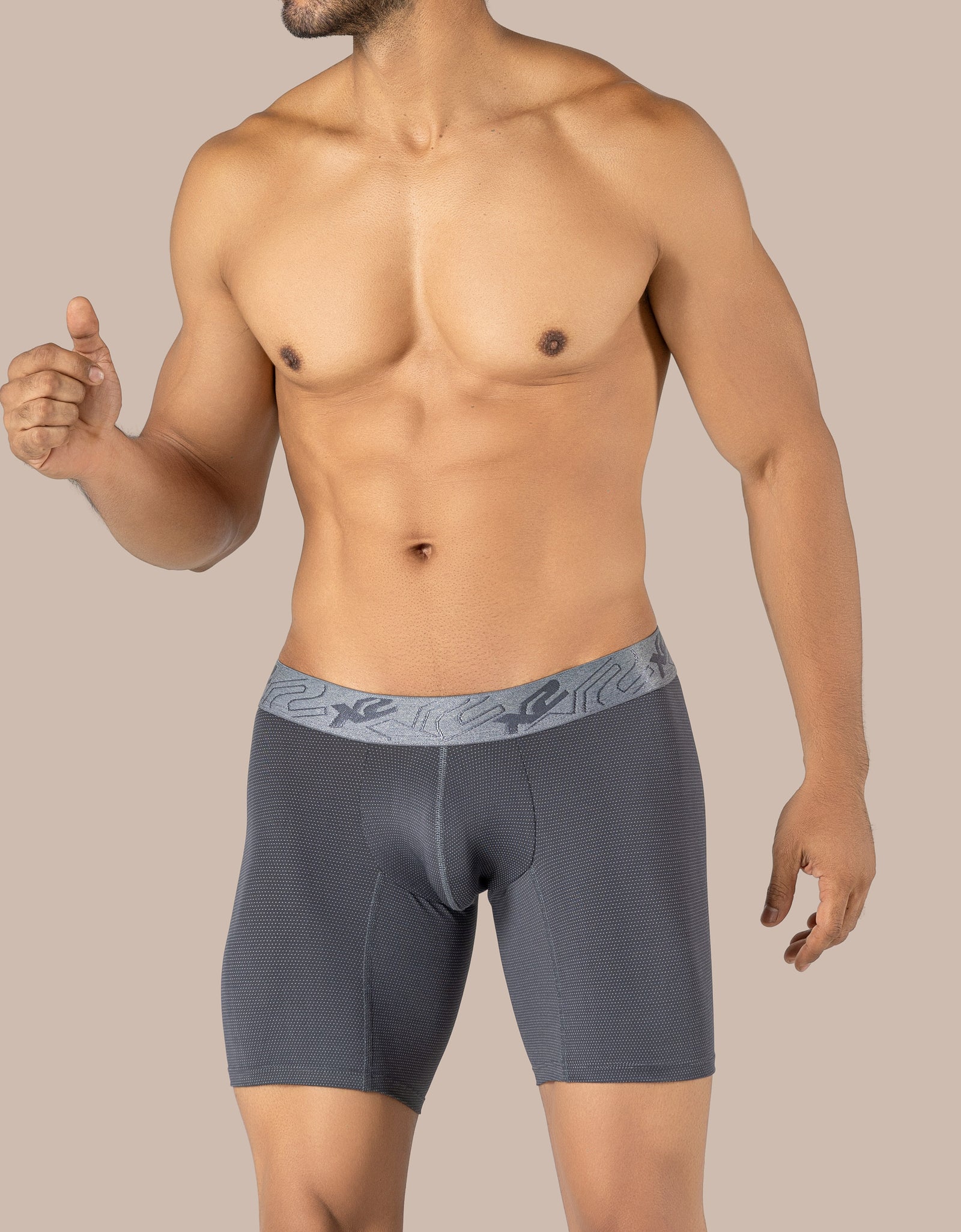 Espresso Nylon Mid Boxer