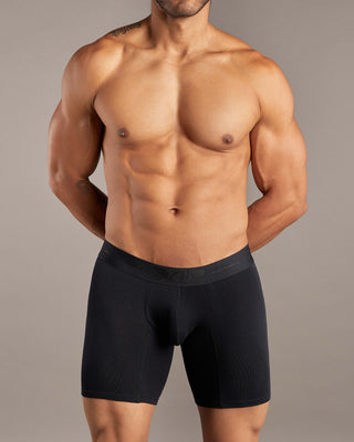 Black Torino Cotton Mid Boxer