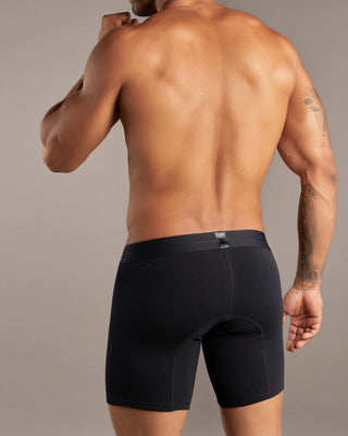 Black Torino Cotton Mid Boxer