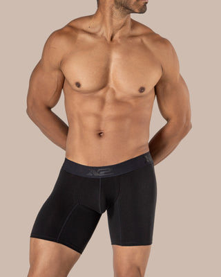Black Torino Cotton Mid Boxer