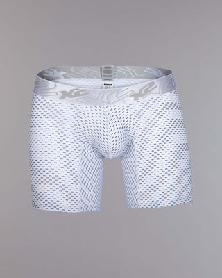 White Elegance Printed Mid Boxer