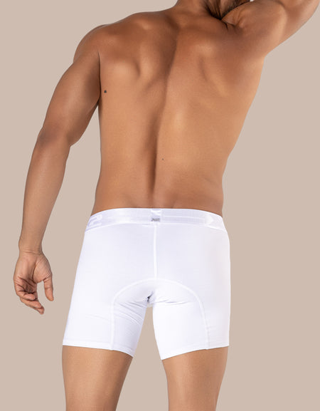 White Monumental Nylon Mid Boxer