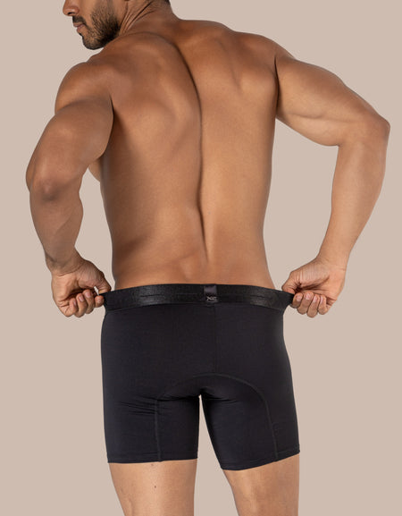 Monumental Black Nylon Mid Boxer