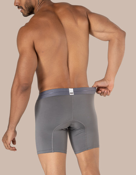 Gray Monumental Nylon Mid Boxer