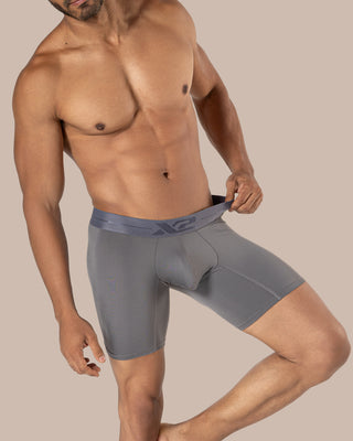 Bóxer Medio Monumental Nylon Gris