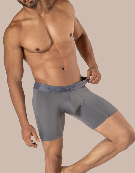 Gray Monumental Nylon Mid Boxer