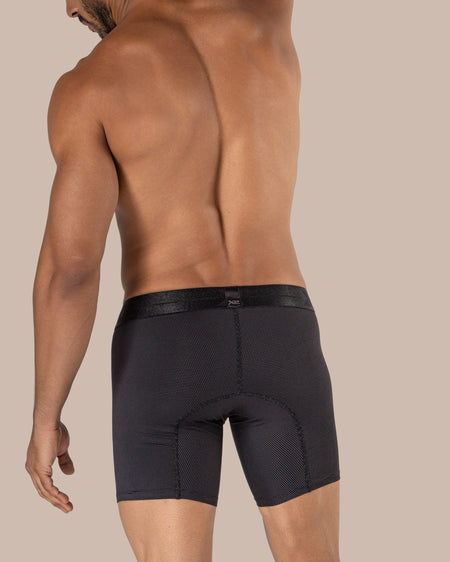 Martino Nylon Medium Boxer Shorts, Black