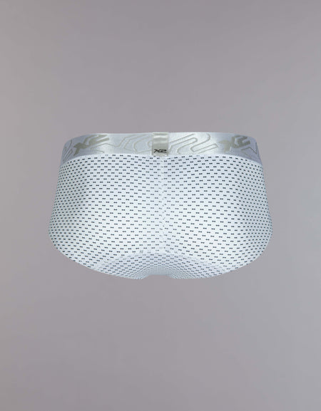 Brief Printed Elegance White