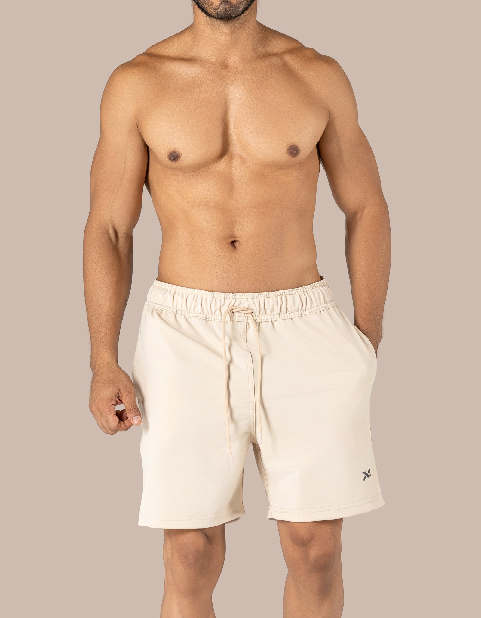 Pantaloneta Deportiva Beige