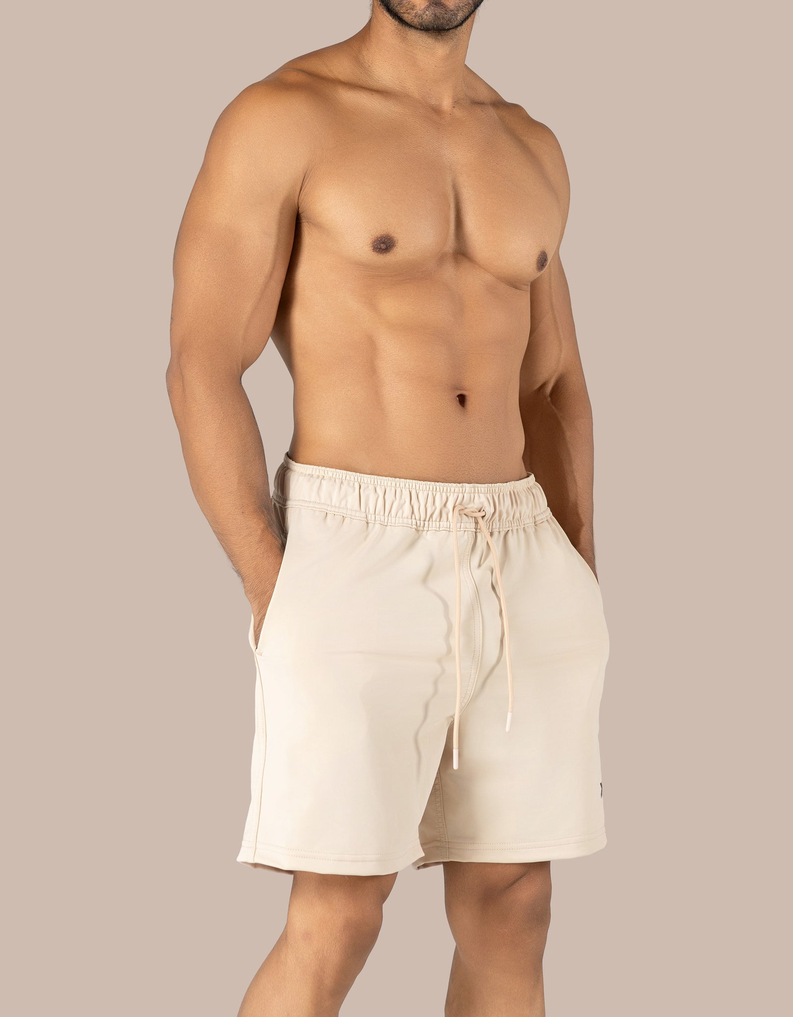 Pantaloneta Deportiva Beige