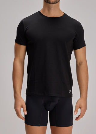 Camiseta Cuello R Negra