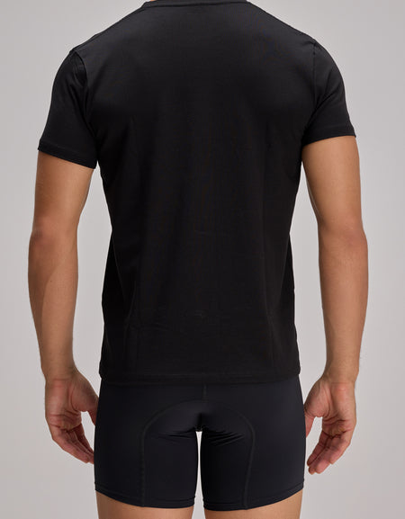 Camiseta Cuello Redondo Negra