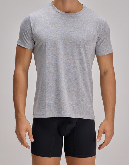 Camiseta Cuello Redondo Gris