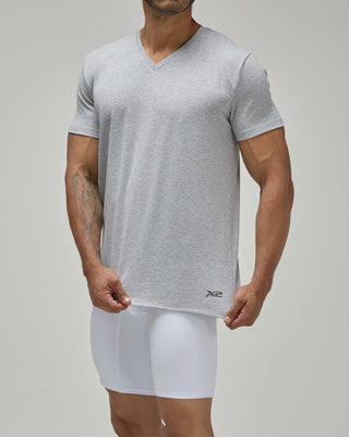 Camiseta Cuello V Gris