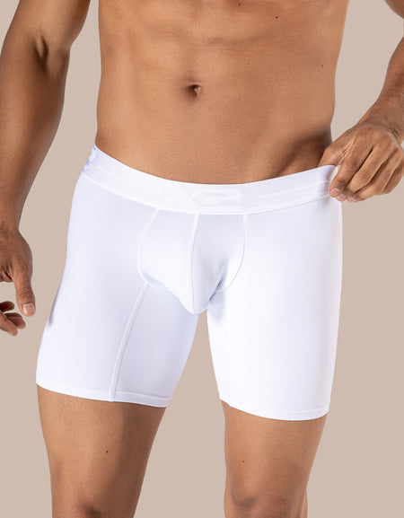 White Nylon Medium Lombardi Boxer